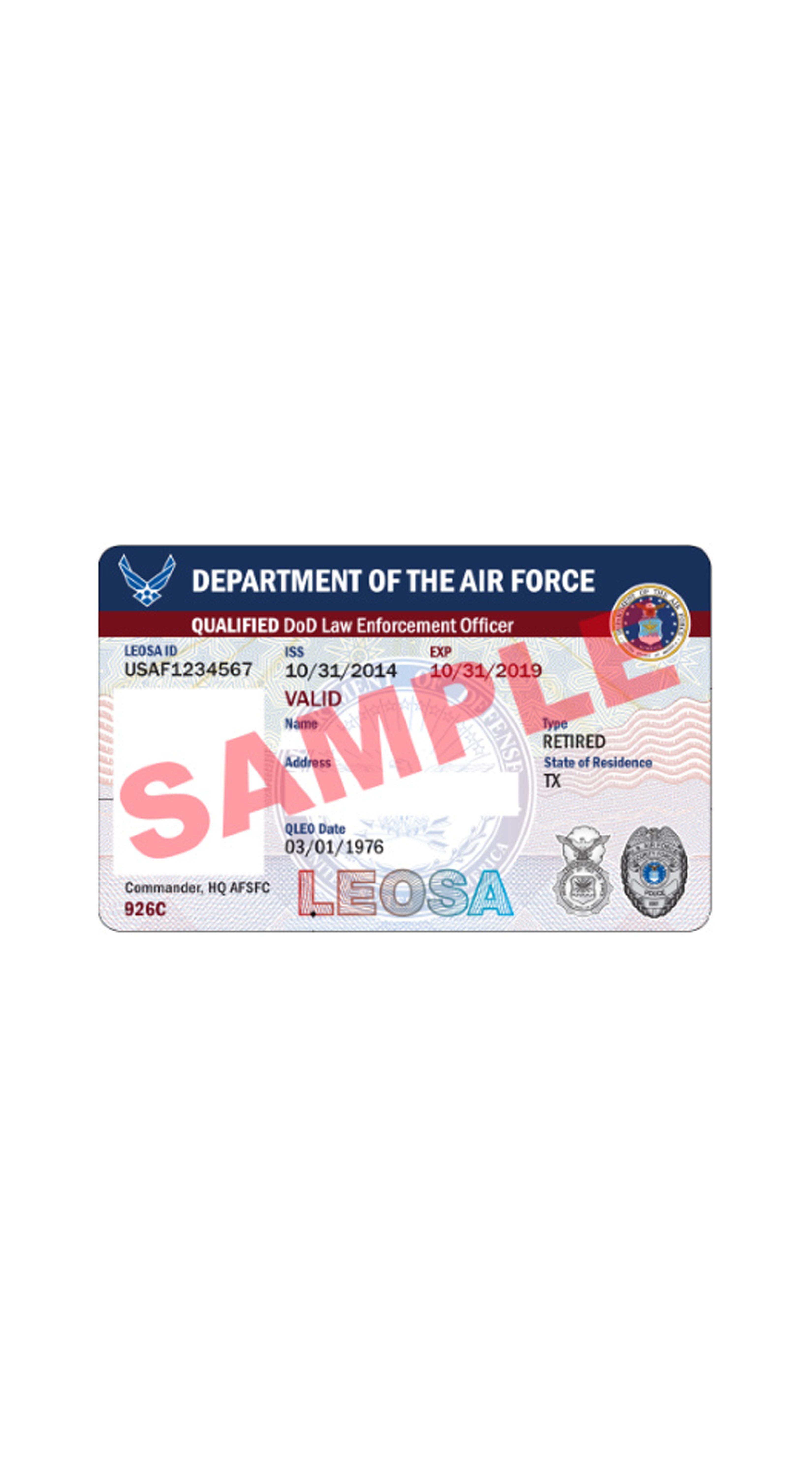 Leosa Id Card Requirements